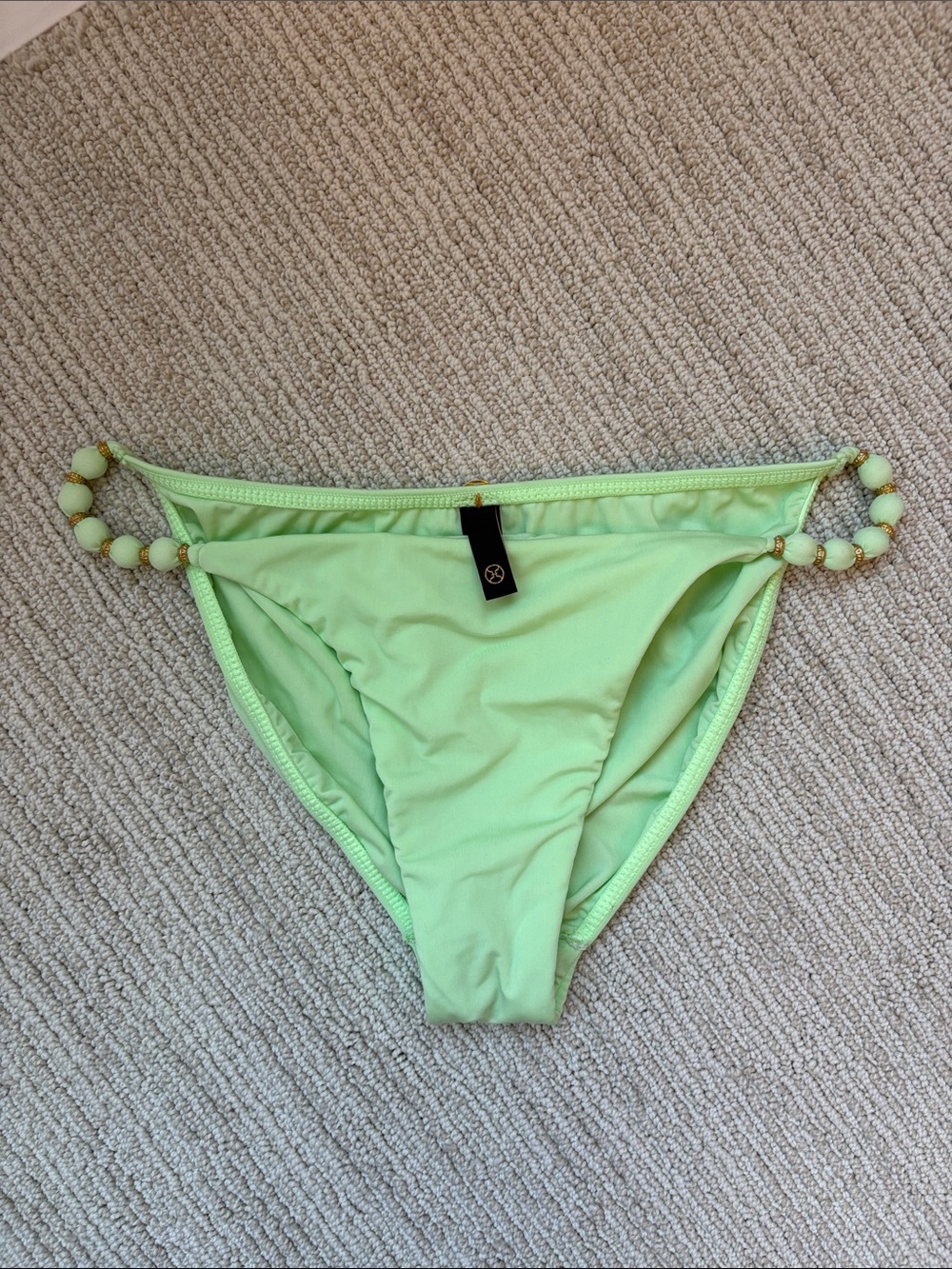 Vix Paula Hermanny Lime Beaded Swim Bottom